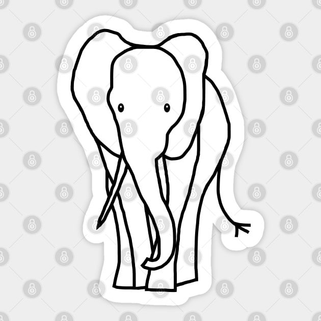 White Elephant Sticker by ellenhenryart